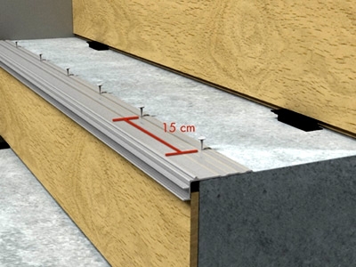 Профиль для ламината на лестнице