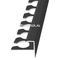 F - образный профиль для плитки, чёрный матовый